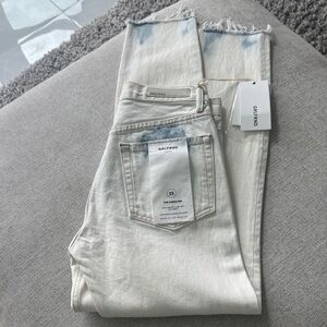 GRLFRND Cream and Blue Denim